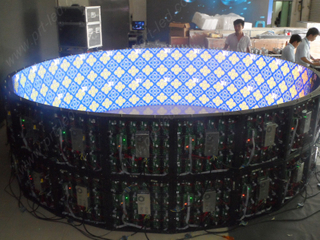Pantalla curvada personalizada de pantalla LED 360 (interior P6)